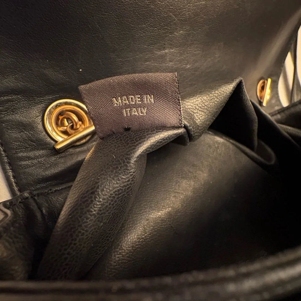 Bally S45 Shoulder Bag Suede Leather Woven Intrecciato Design in Dark Blue